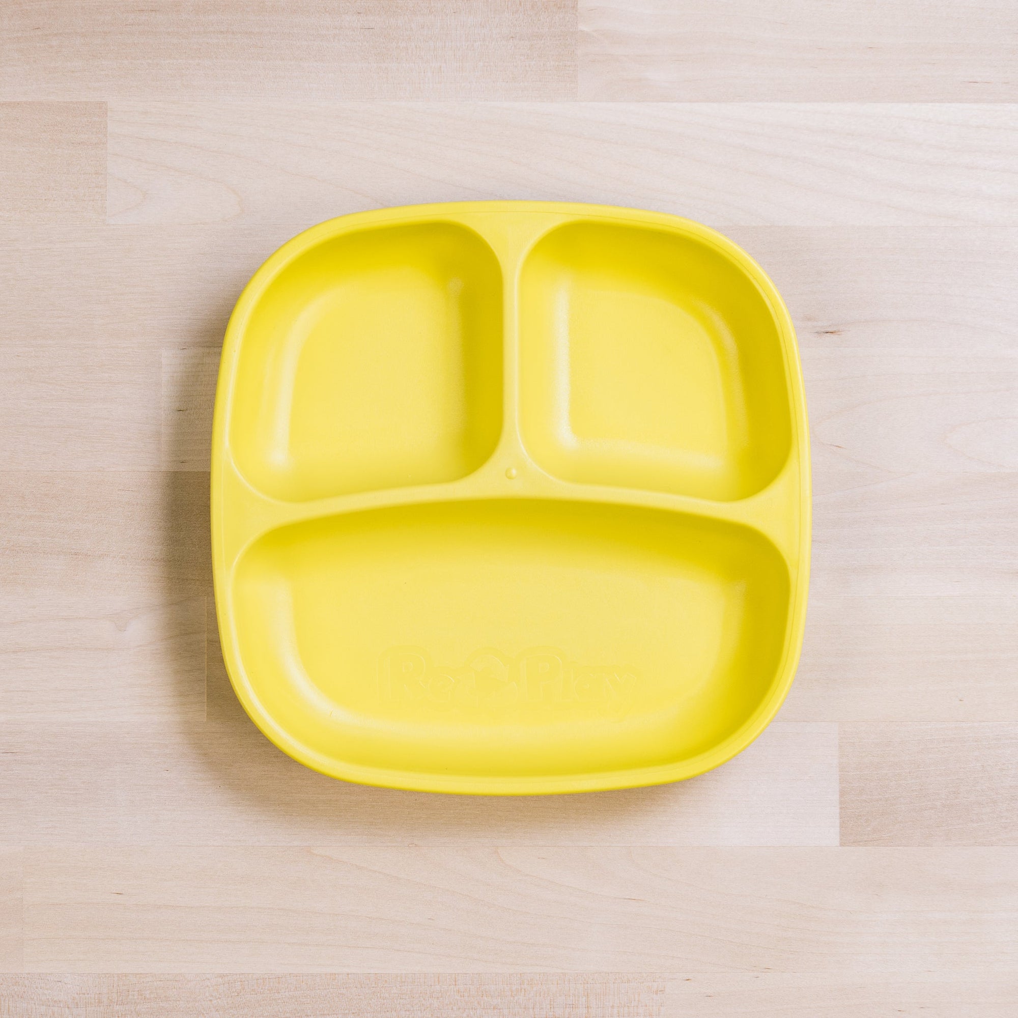 Re-Play Divided Plate- Yellow (Min. of 2 PK, Multiples of 2 PK)