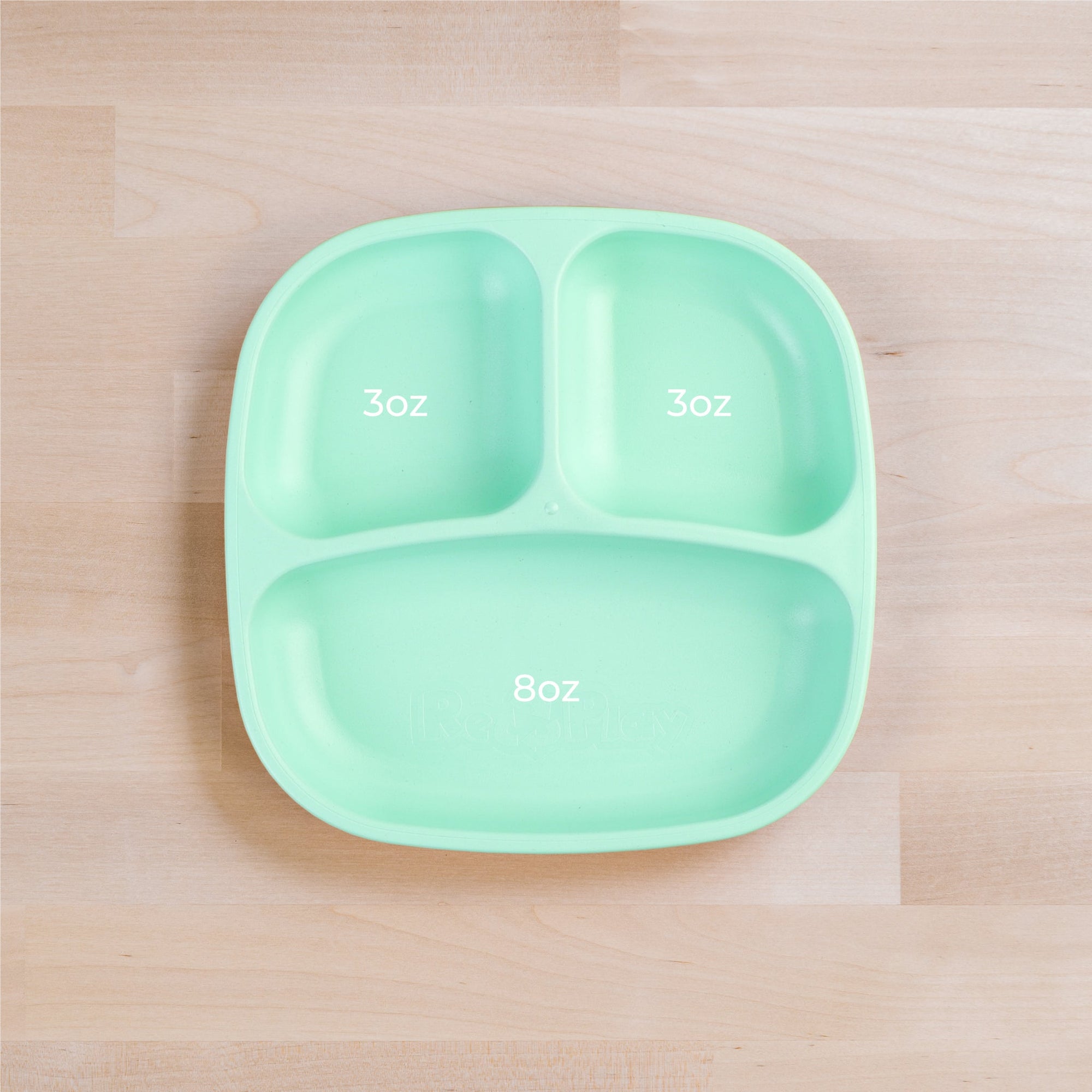 Re-Play Divided Plate - Mint (Min. of 2 PK, Multiples of 2 PK)