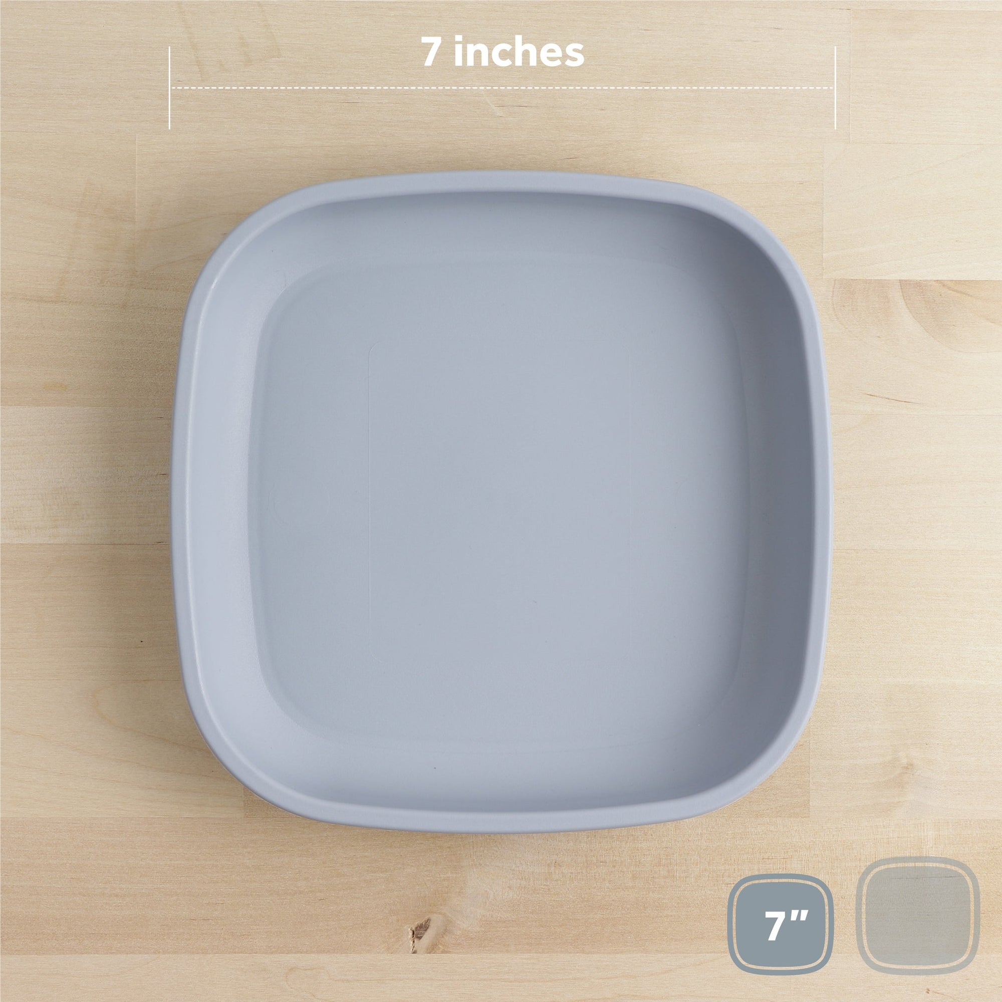 Re-Play Flat Plate 7''- Grey (Min. of 2 PK, Multiples of 2 PK)