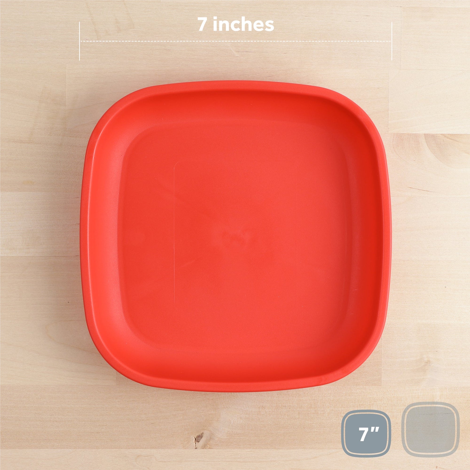 Re-Play Flat Plate 7'' - Red (Min. of 2 PK, Multiples of 2 PK)