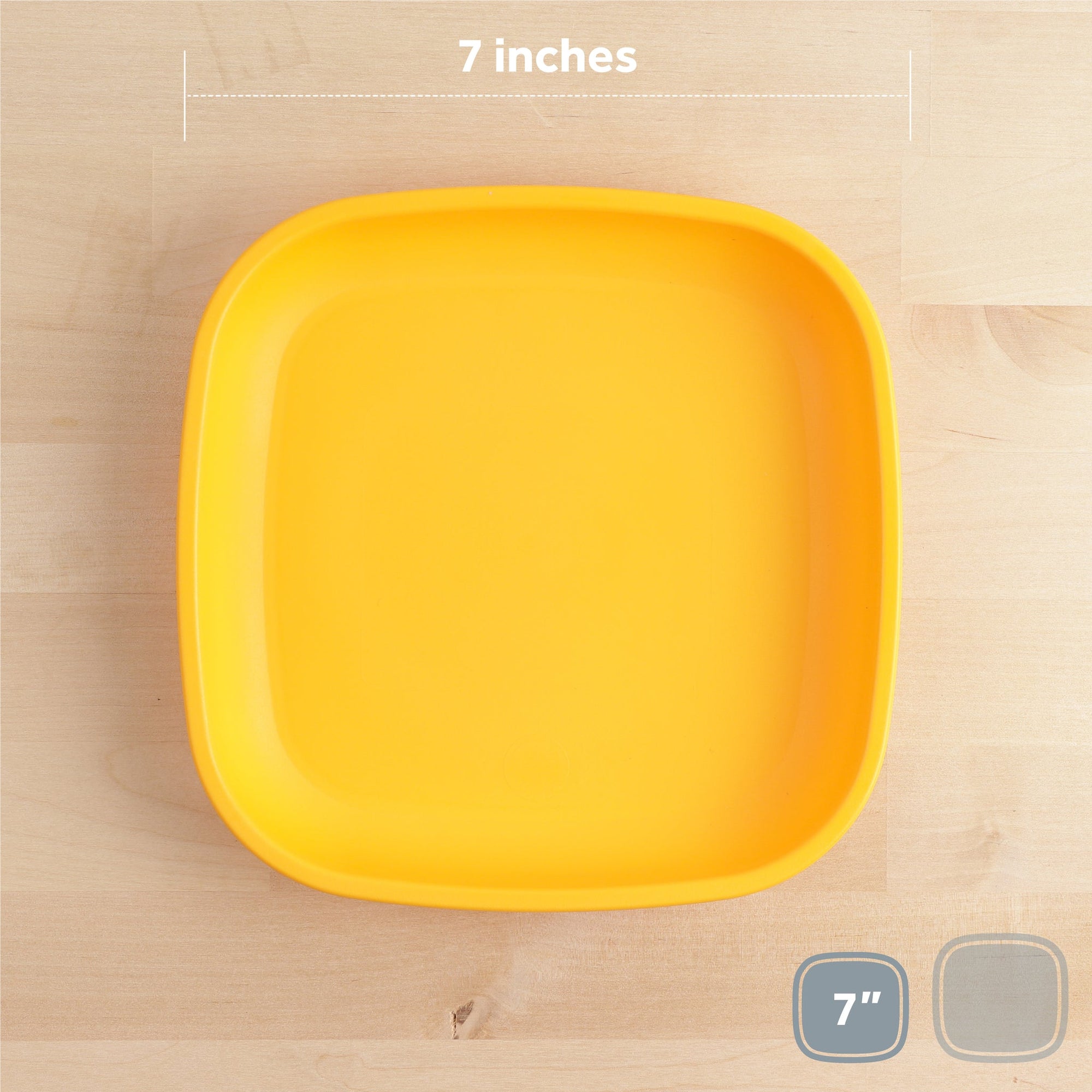 Re-Play Flat Plate 7'' - Sunny Yellow (Min. of 2 PK, Multiples of 2 PK)