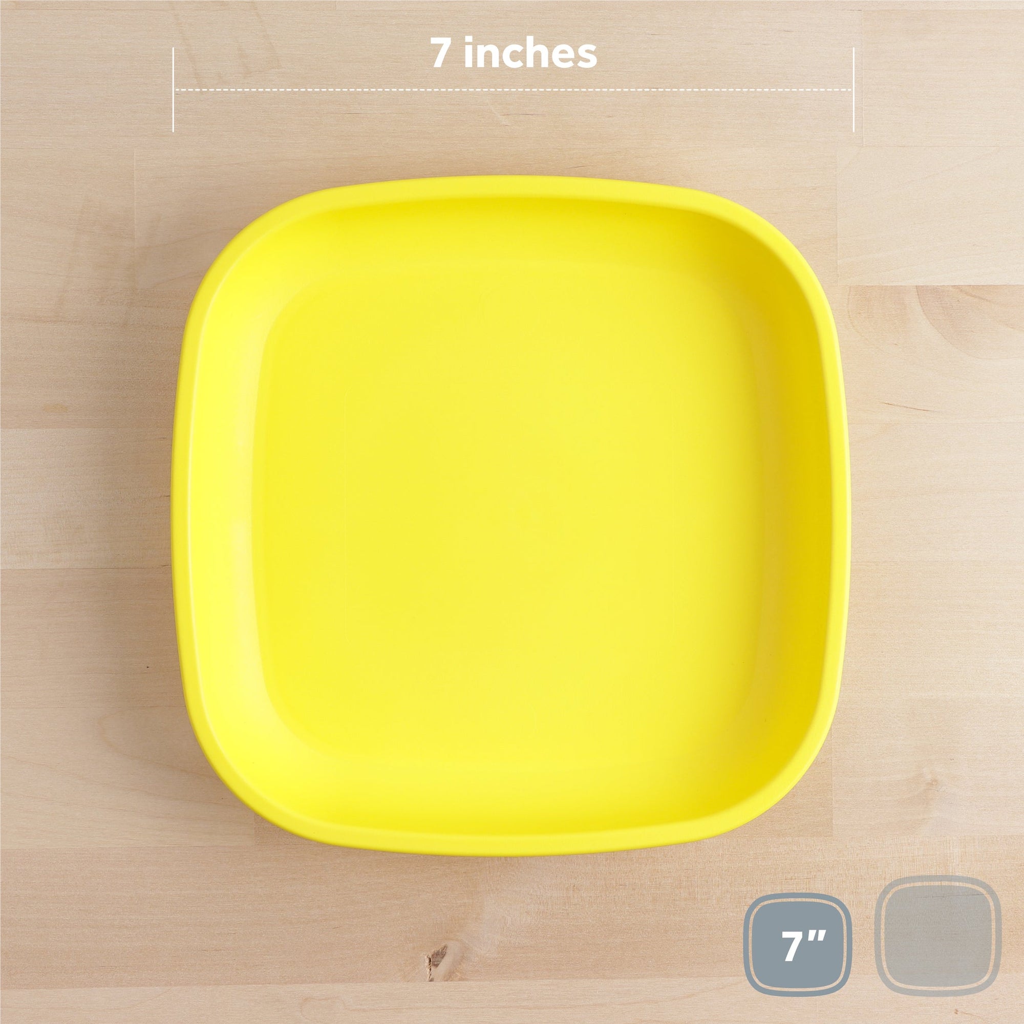 Re-Play Flat Plate 7'' - Yellow (Min. of 2 PK, Multiples of 2 PK)
