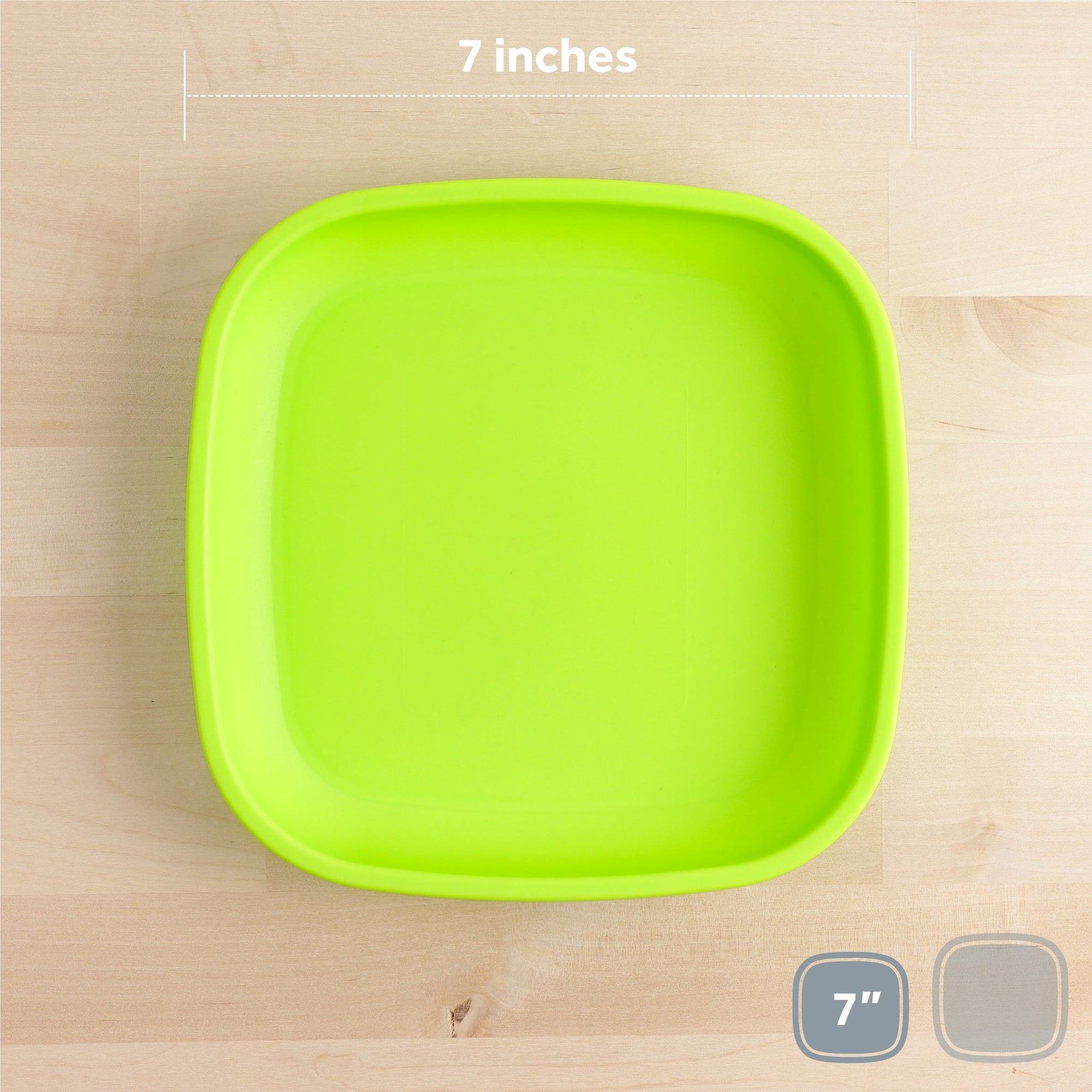 Re-Play Flat Plate 7'' - Lime (Min. of 2 PK, Multiples of 2 PK)