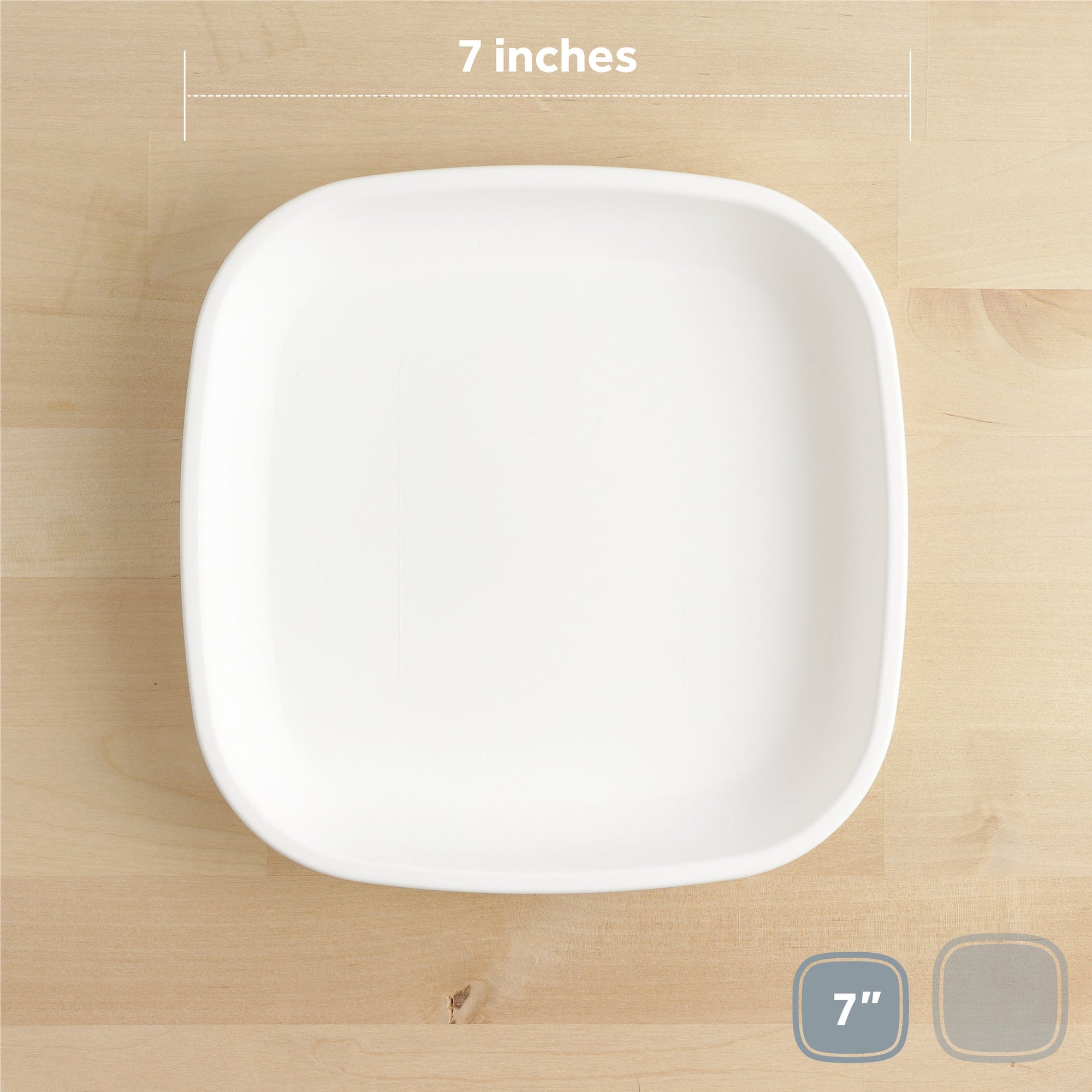 Re-Play Flat Plate 7'' - White (Min. of 2 PK, Multiples of 2 PK)