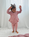 günamüna Two Piece Ruffled Sweatsuit Mini Floral (Min. of 2, multiples of 2)