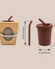 noüka Straw Cup 8 OZ - Light Storm (Min. of 2 PK, Multiples of 2 PK)
