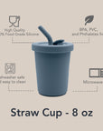 noüka Straw Cup 8 OZ - Deep Ocean (Min. of 2 PK, Multiples of 2 PK)