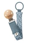 BIBS Pacifier Clip Petrol / Baby Blue ONE SIZE (Min. of 2 PK , multiples of 2 PK)
