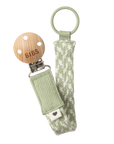 BIBS Pacifier Clip Sage / Ivory ONE SIZE (Min. of 2 PK , multiples of 2 PK)
