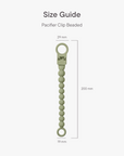 BIBS Pacifier Clip Beaded Sage (Min. of 2 PK, multiples of 2 PK)