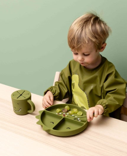 Trixie Waterproof long sleeve bib - Mr. Dino (Min. of 3 PK, multiples of 3 PK)