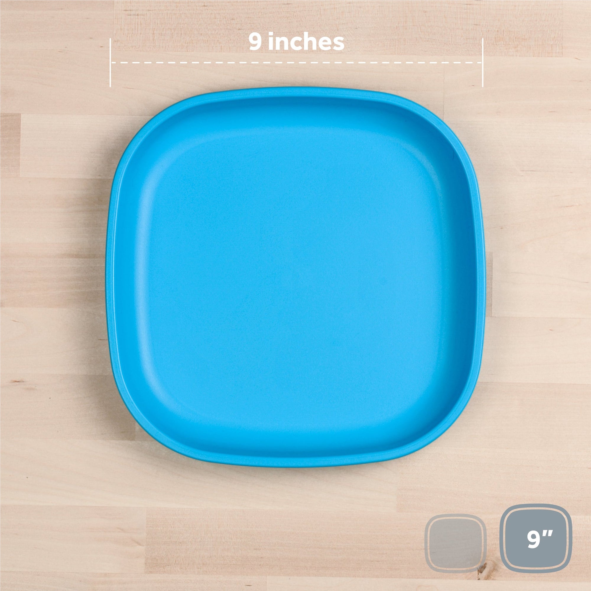Re-Play Flat Plate 9''- Sky Blue (Min. of 2 PK, Multiples of 2 PK)