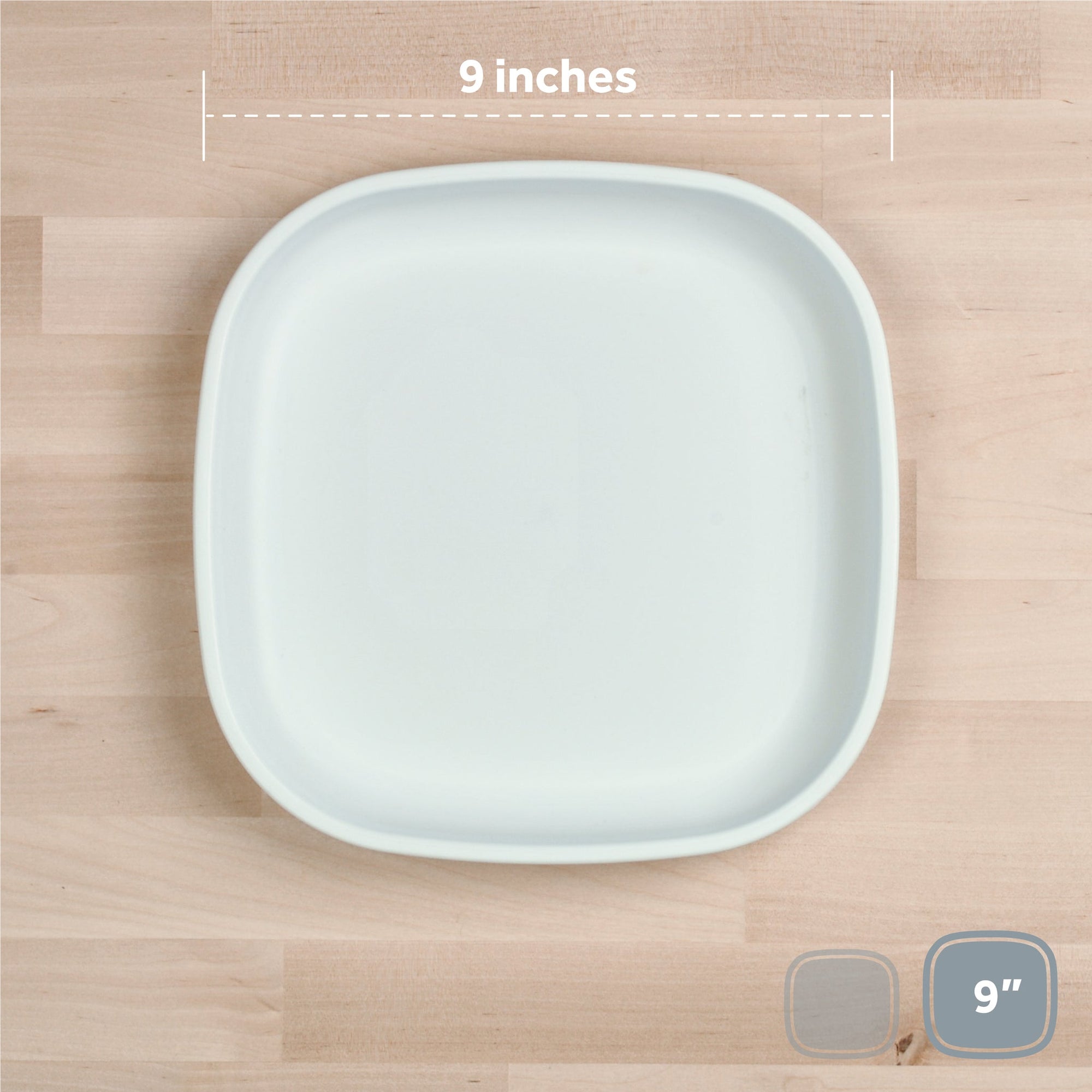 Re-Play Flat Plate 9''- White (Min. of 2 PK, Multiples of 2 PK)