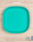Re-Play Flat Plate 9''- Aqua (Min. of 2 PK, Multiples of 2 PK)