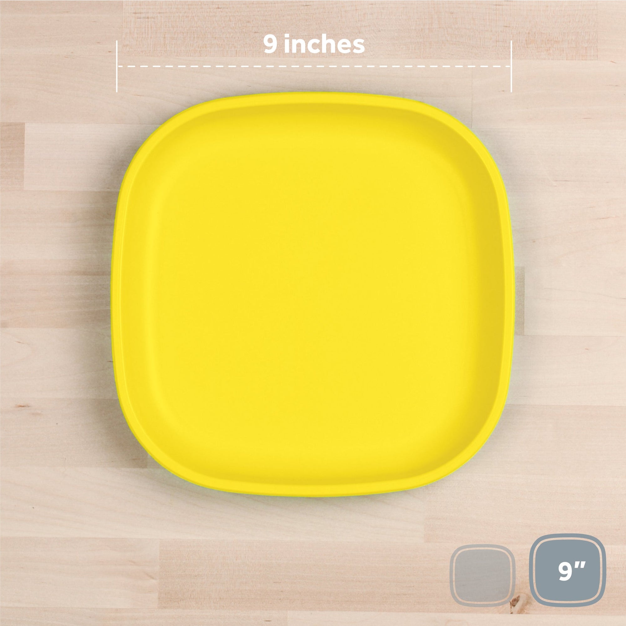 Re-Play Flat Plate 9''- Yellow (Min. of 2 PK, Multiples of 2 PK)