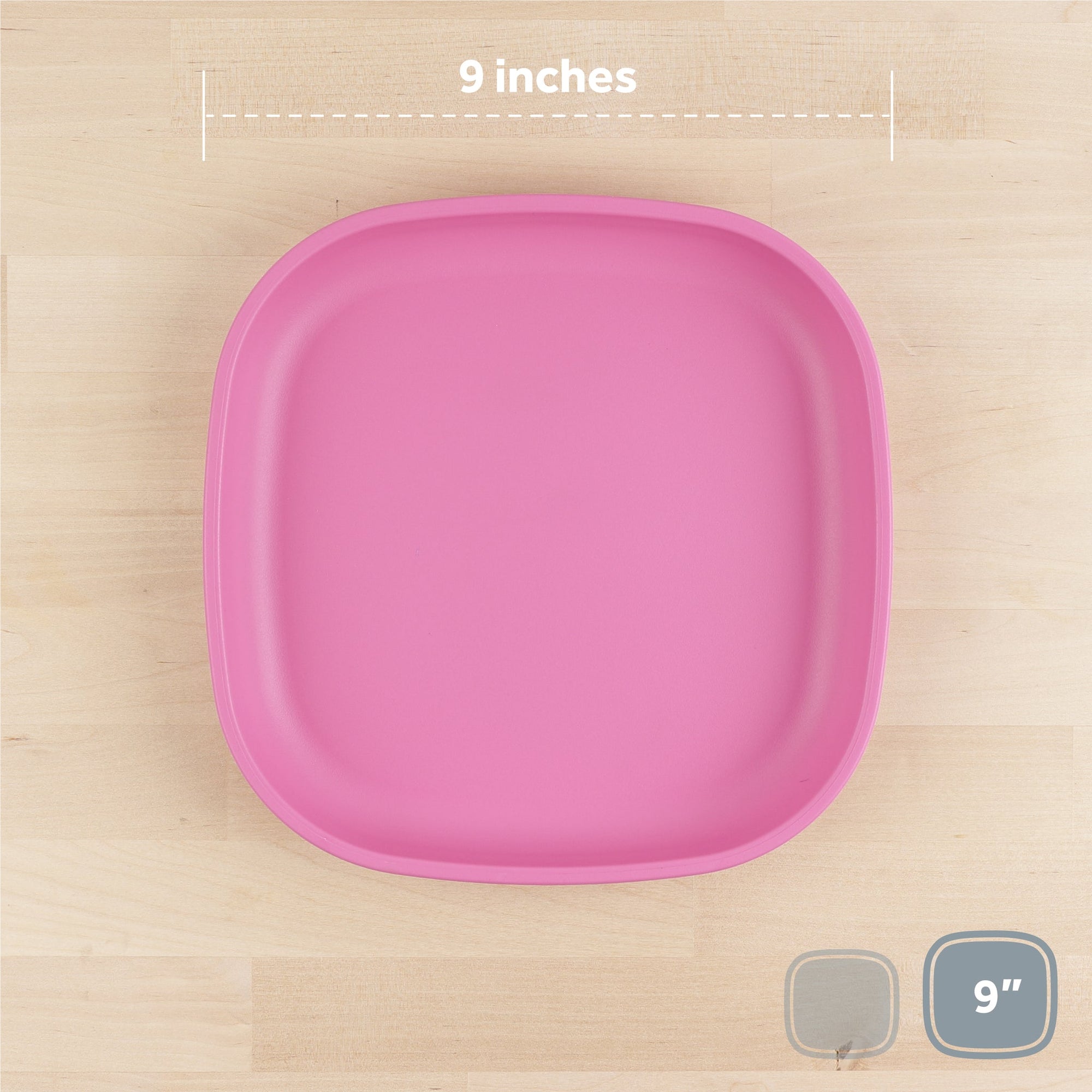 Re-Play Flat Plate 9''- Bright Pink (Min. of 2 PK, Multiples of 2 PK)