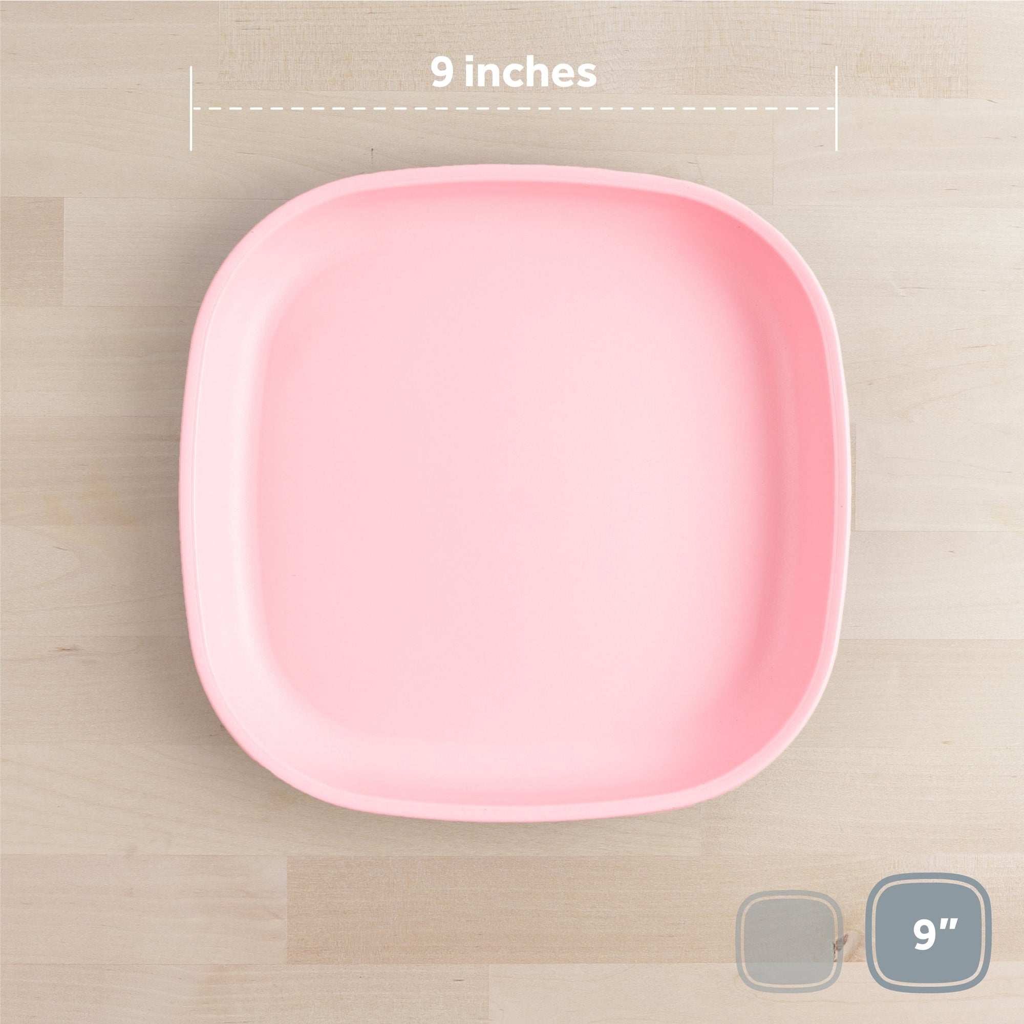 Re-Play Flat Plate 9''- Ice Pink (Min. of 2 PK, Multiples of 2 PK)