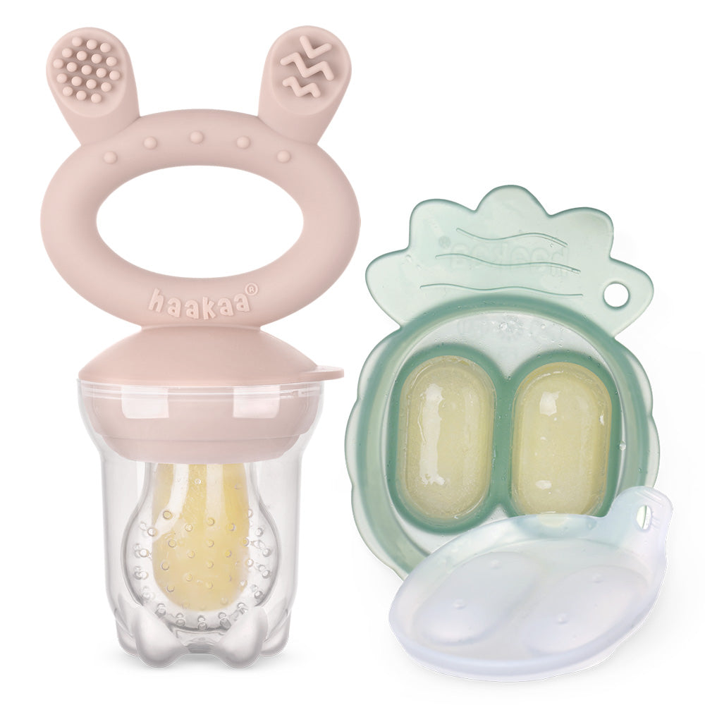 Freeze-N-Feed Mini Combo - Blush Feeder + Pea Green Tray (Min. of 2 multiples of 2)