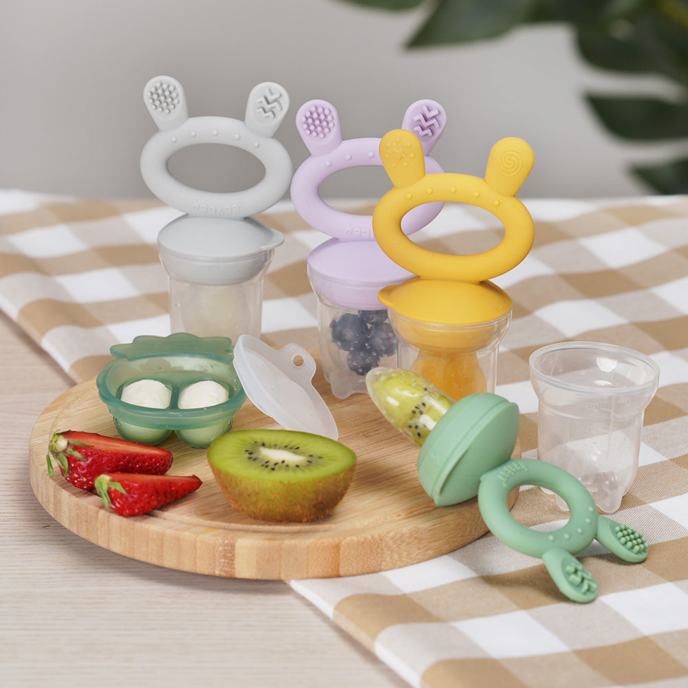 Freeze-N-Feed Mini Combo - Olive Green Feeder + Pea Green Tray (Min. of 2 multiples of 2)