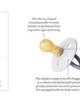 BIBS Pacifier Original COLOUR Latex 2 PK White / Island Sea (Min. of 2 PK, multiples of 2 PK)