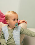 BIBS Pacifier Studio Colour Latex 4 PK Pin Ivory Vanilla Mix/Pin Ivory Steel Blue Mix (Min. of 2 PK, multiples of 2 PK)
