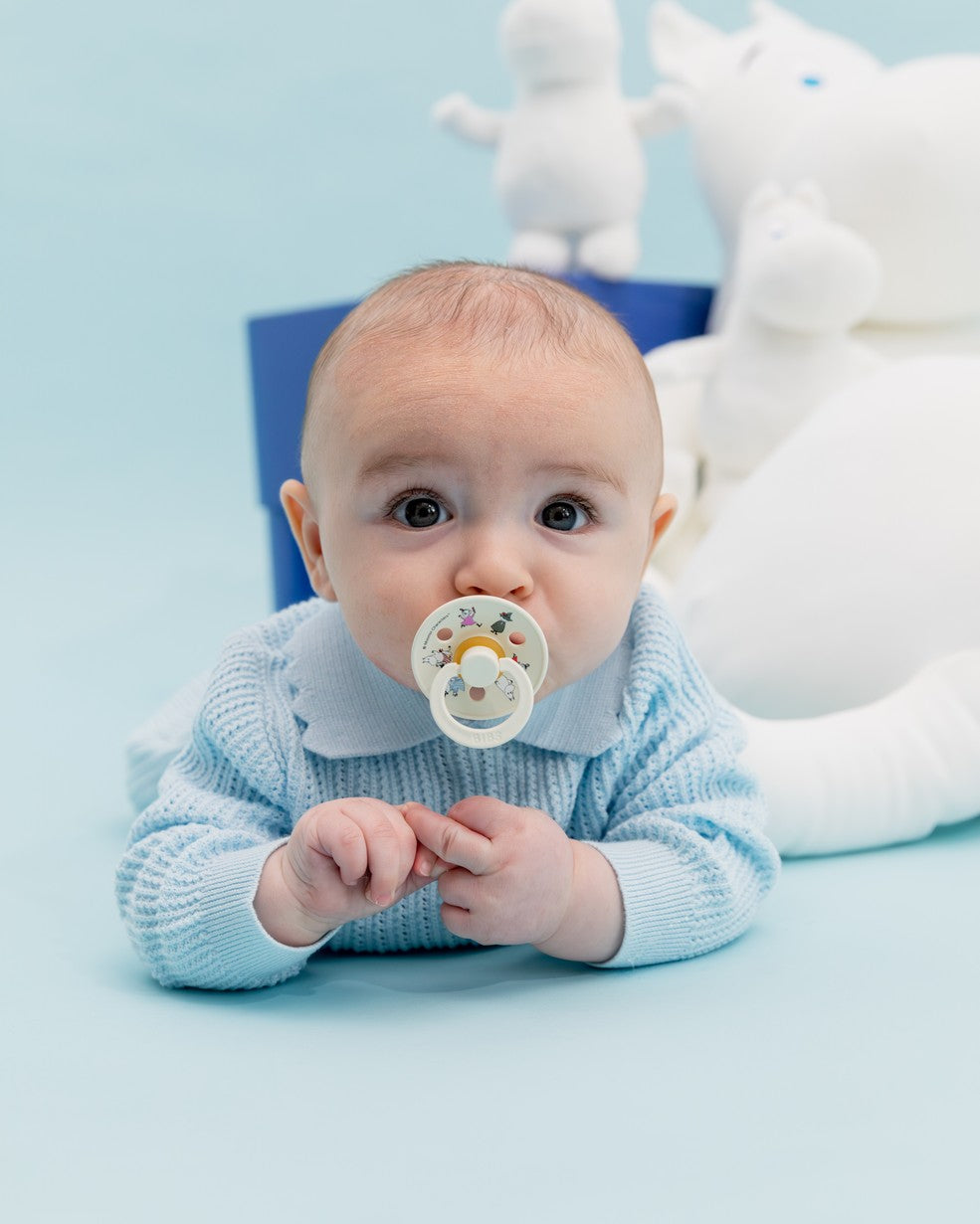 BIBS x Moomin Pacifier Colour 2 pack Dreaming Latex - Baby Pink Mix (Min. of 2 PK, multiples of 2 PK)