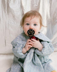 BIBS Pacifier Original COLOUR Holiday Bow Latex 2 PK Ivory/Plum (Min. of 2 PK, multiples of 2 PK)