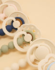 BIBS Pacifier Clip Beaded Ivory (Min. of 2 PK, multiples of 2 PK)