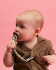 BIBS Pacifier Clip Beaded Ivory (Min. of 2 PK, multiples of 2 PK)