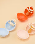 BIBS Colour Pacifier Round Latex Vanilla & Pacifier Case Mini Dark Oak (Min. of 2 PK, multiples of 2 PK)