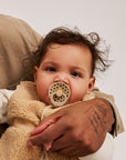 BIBS Pacifier Studio Colour 2 PACK Polka Vanilla/Dark Oak (Min. of 2 PK, multiples of 2 PK)