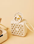 BIBS Studio Pacifier Box Polka Mega Vanilla Dark Oak (Min. of 2 PK, multiples of 2 PK)