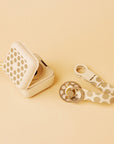 BIBS Studio Pacifier Box Polka Mega Vanilla Dark Oak (Min. of 2 PK, multiples of 2 PK)