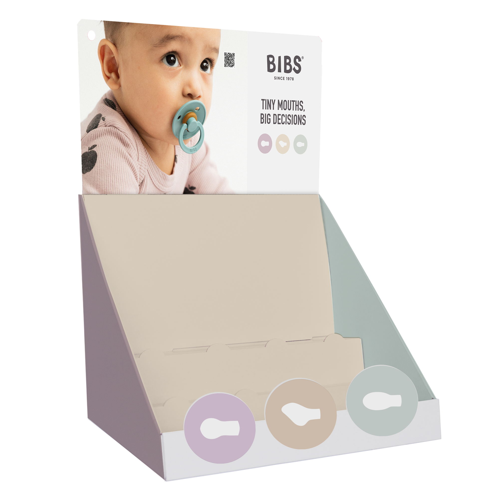 BIBS Cardboard Countertop Pacifiers Display