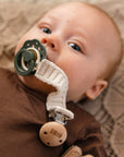 BIBS Pacifier Clip Knitted - Cloud (Min. of 2 PK , multiples of 2 PK)