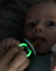 BIBS Pacifier Original COLOUR Latex 2 PK Hush GLOW/Grape GLOW (Min. of 2 PK, multiples of 2 PK)