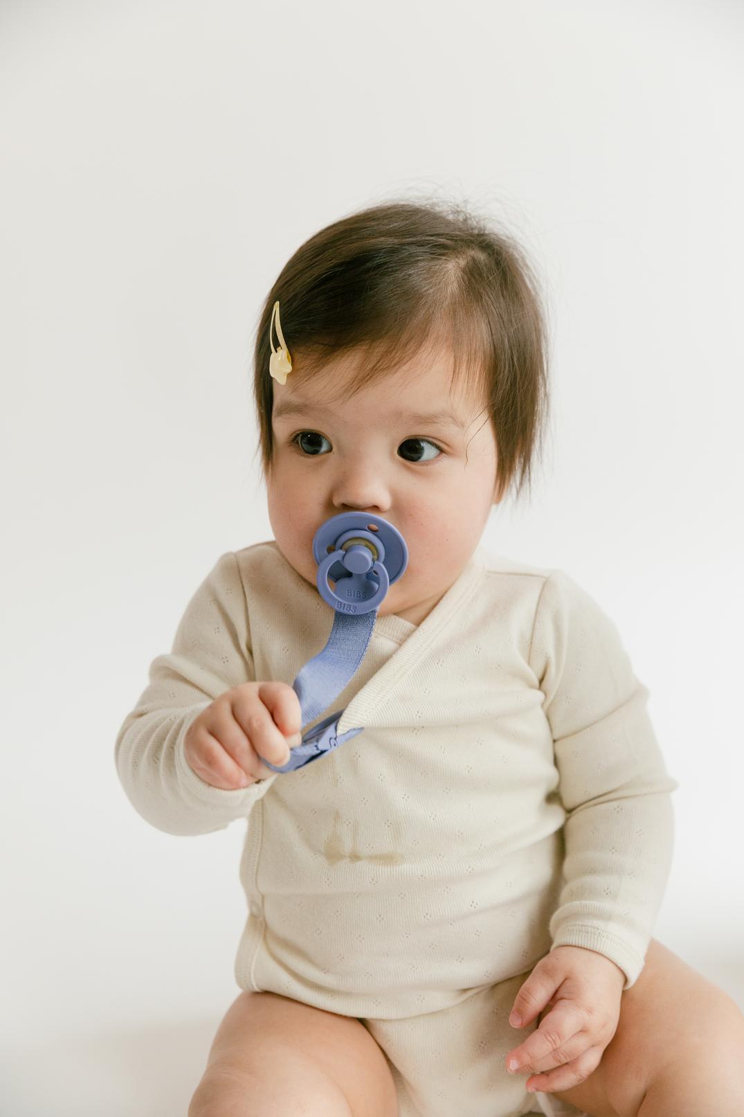 BIBS Colour Pacifier & Loop Clip Gift Set Latex Size 1 Sage (Min. of 2 PK , multiples of 2 PK)