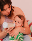 BIBS Glass Baby Bottle Round Latex 1 pack 120 ml Slow Flow Ivory (Min. of 2 PK , multiples of 2 PK)