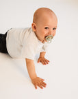 BIBS Pacifier Studio Colour 2 PACK Polka - Sage/Iron (Min. of 2 PK, multiples of 2 PK)