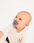 BIBS Pacifier Studio Colour 2 PACK Polka - Baby Blue/Steel Blue (Min. of 2 PK, multiples of 2 PK)