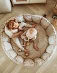 Play&Go Bloom Stripes Blue organic babymat (Min of 1, multiples of 1)