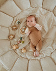 Play&Go Bloom Stripes Blue organic babymat (Min of 1, multiples of 1)