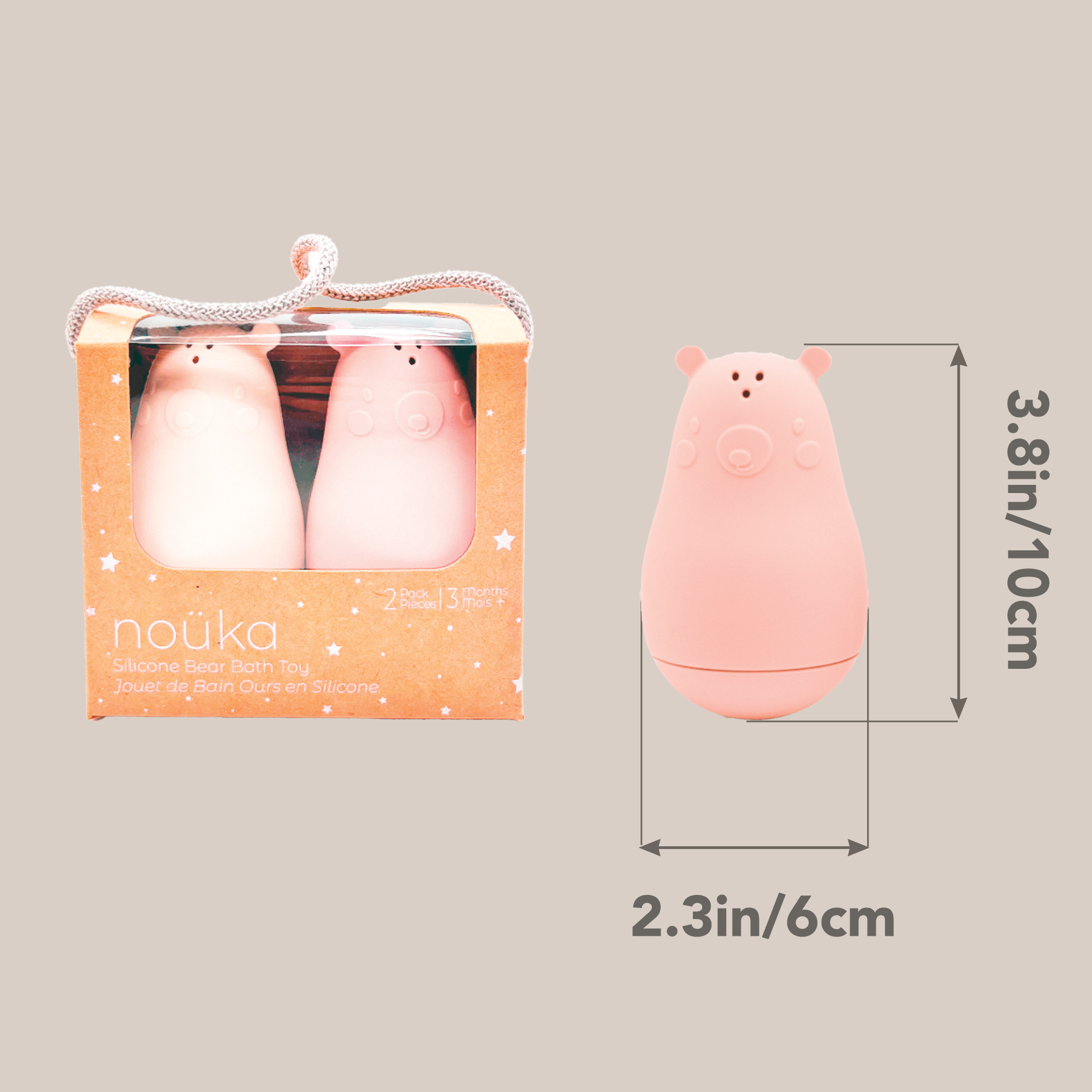 noüka Bear Bath Toy-Leaf Set (Min. of 2 PK, Multiples of 2 PK)
