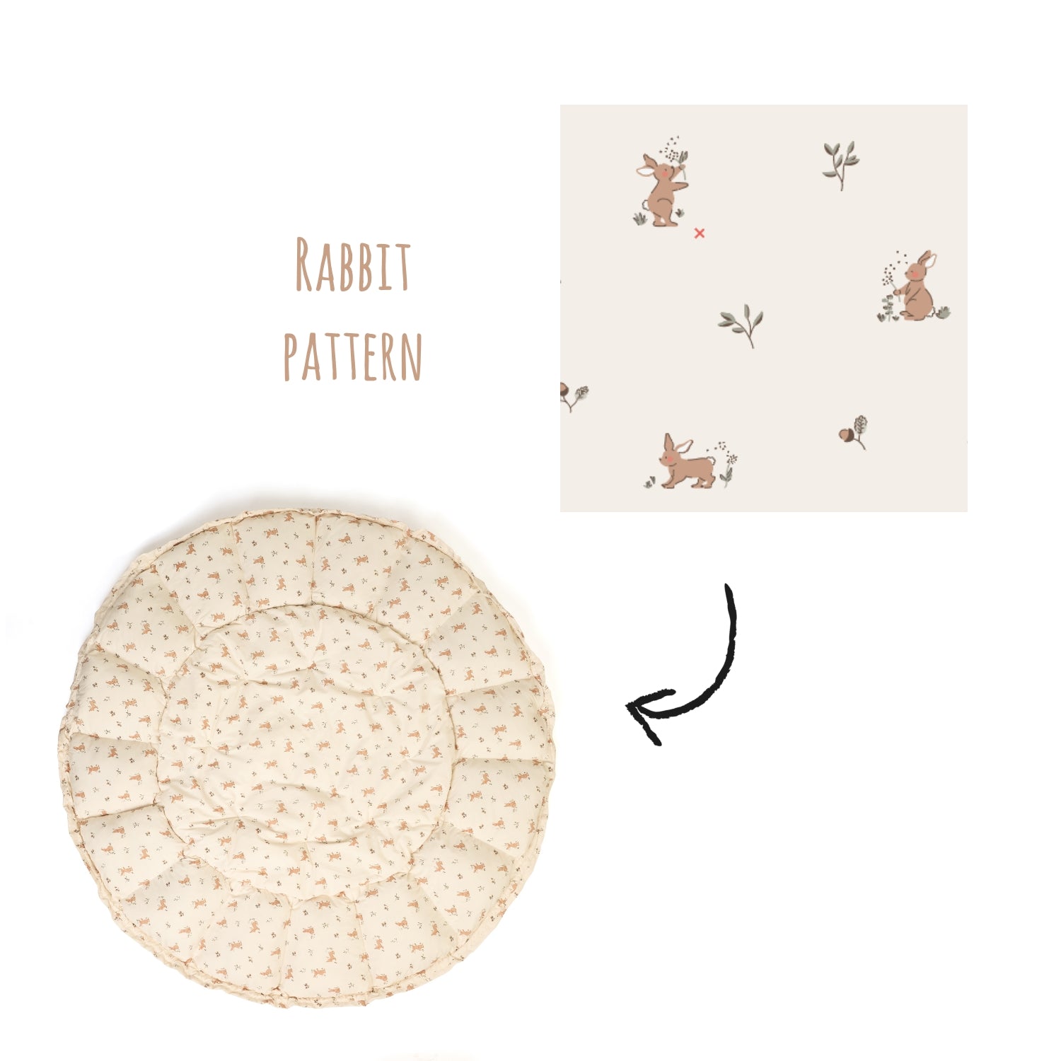 Play&Go Bloom Rabbit organic babymat (Min of 1, multiples of 1)