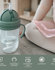 noüka Non-Spill Weighted Straw Cup 9 oz - Blossoms (Sold in Case of 2, Qty of 1=2 products)