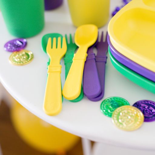 Re-Play 8 PK Packaged Utensils - Purple (Min. of 2 PK, Multiples of 2 PK)