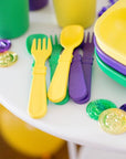 Re-Play 8 PK Packaged Utensils - Purple (Min. of 2 PK, Multiples of 2 PK)