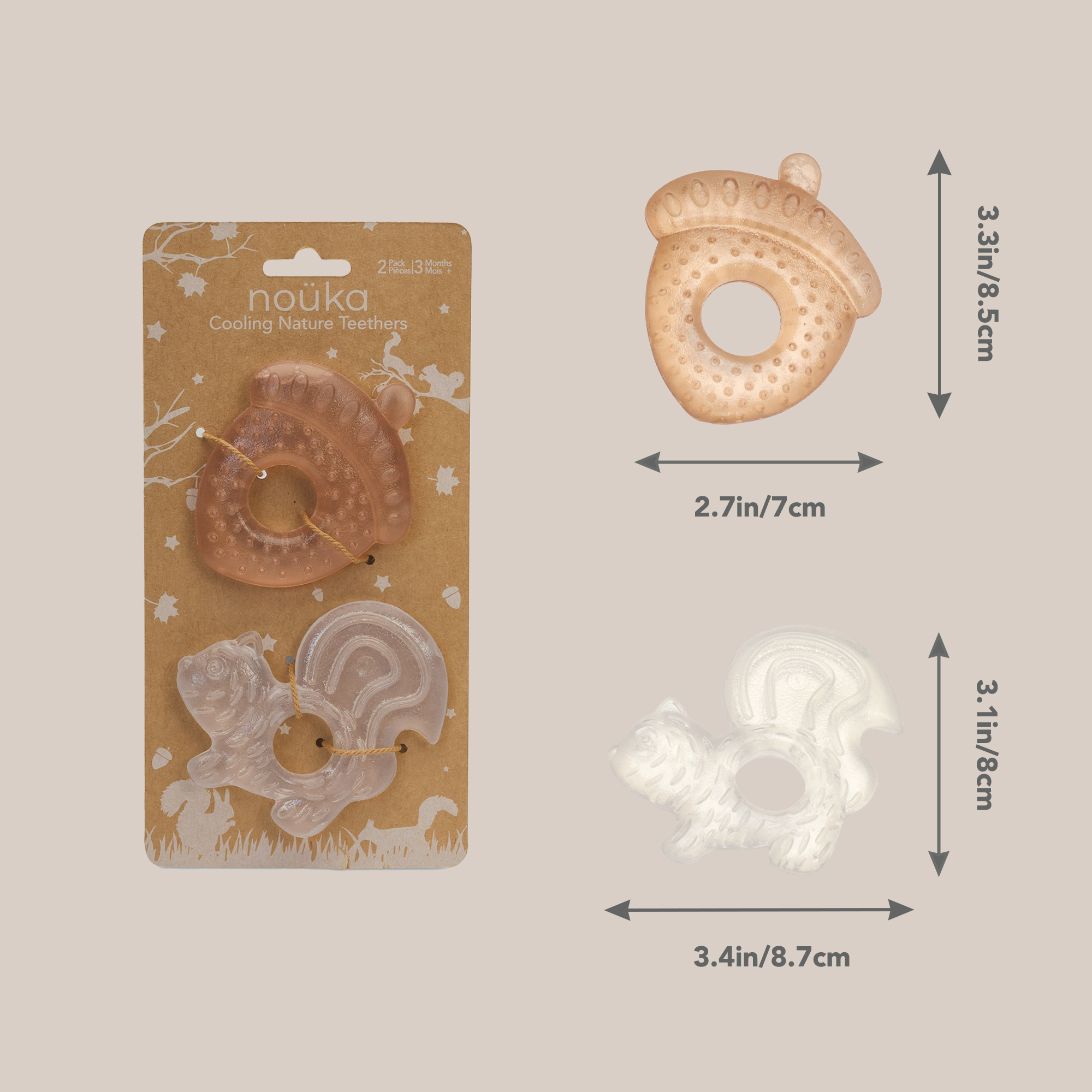 noüka Cooling Nature Teether - Forest (Sold in Case of 2, Qty of 1=2 products)