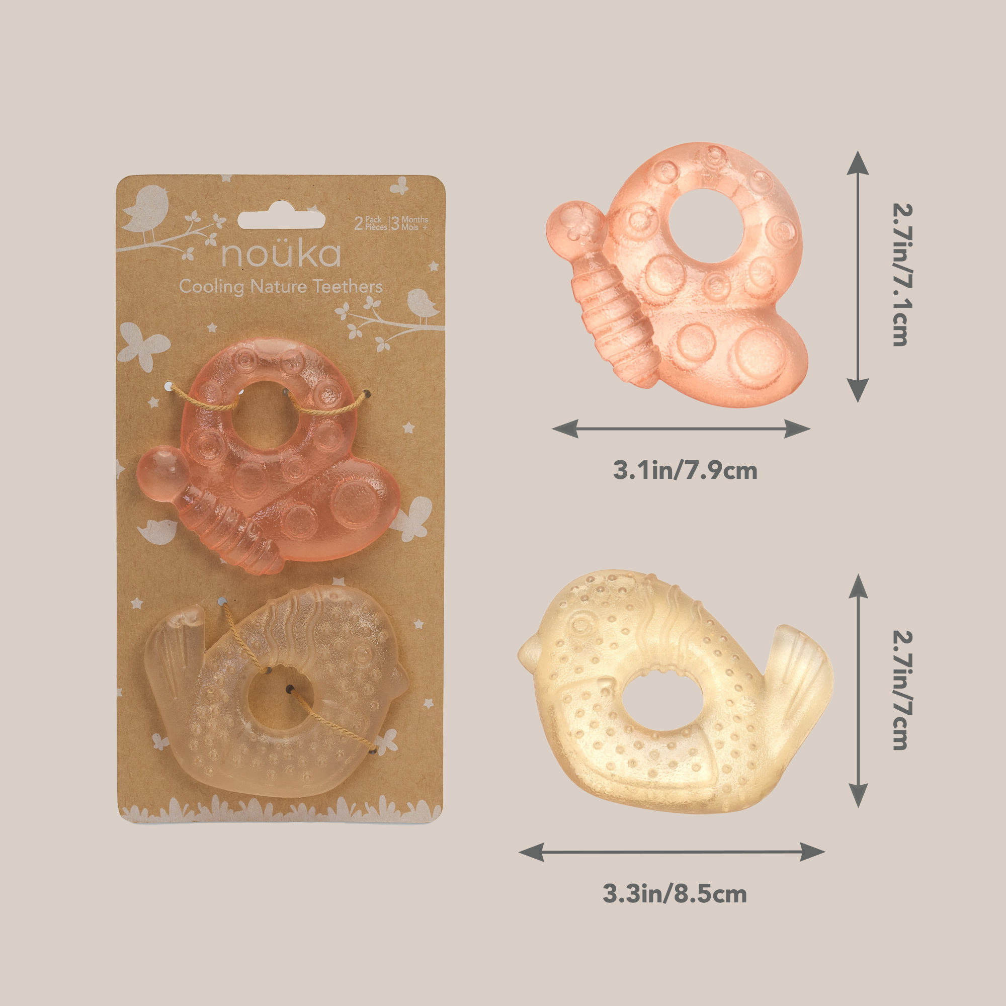 noüka Cooling Nature Teether - Flight (Sold in Case of 2, Qty of 1=2 products)