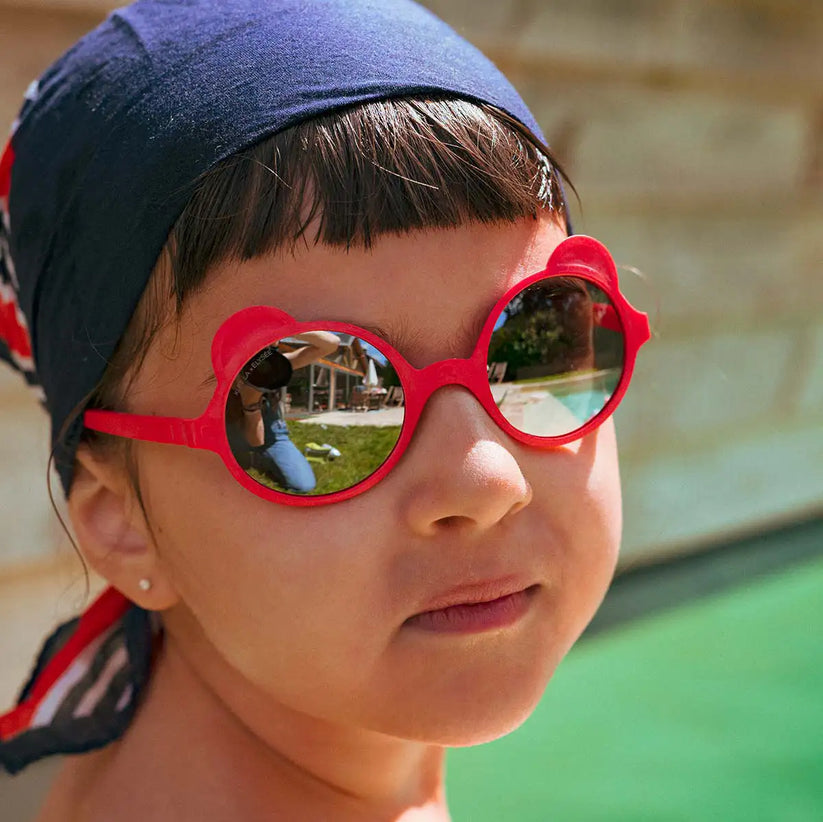 Ki ET LA Ourson Sunglasses - Red Elysee (Min. of 2 PK, multiples of 2 PK)